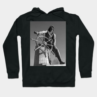 Gloucester Fisherman's Memorial Statue Black and White Hoodie